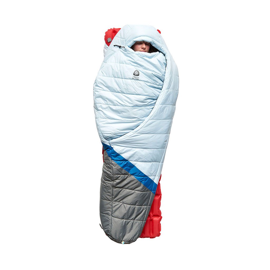 Night Cap 20°F Sleeping Bag | Women's Sierra Designs 77610921R Sleeping Bags Regular / Light Blue/Grey