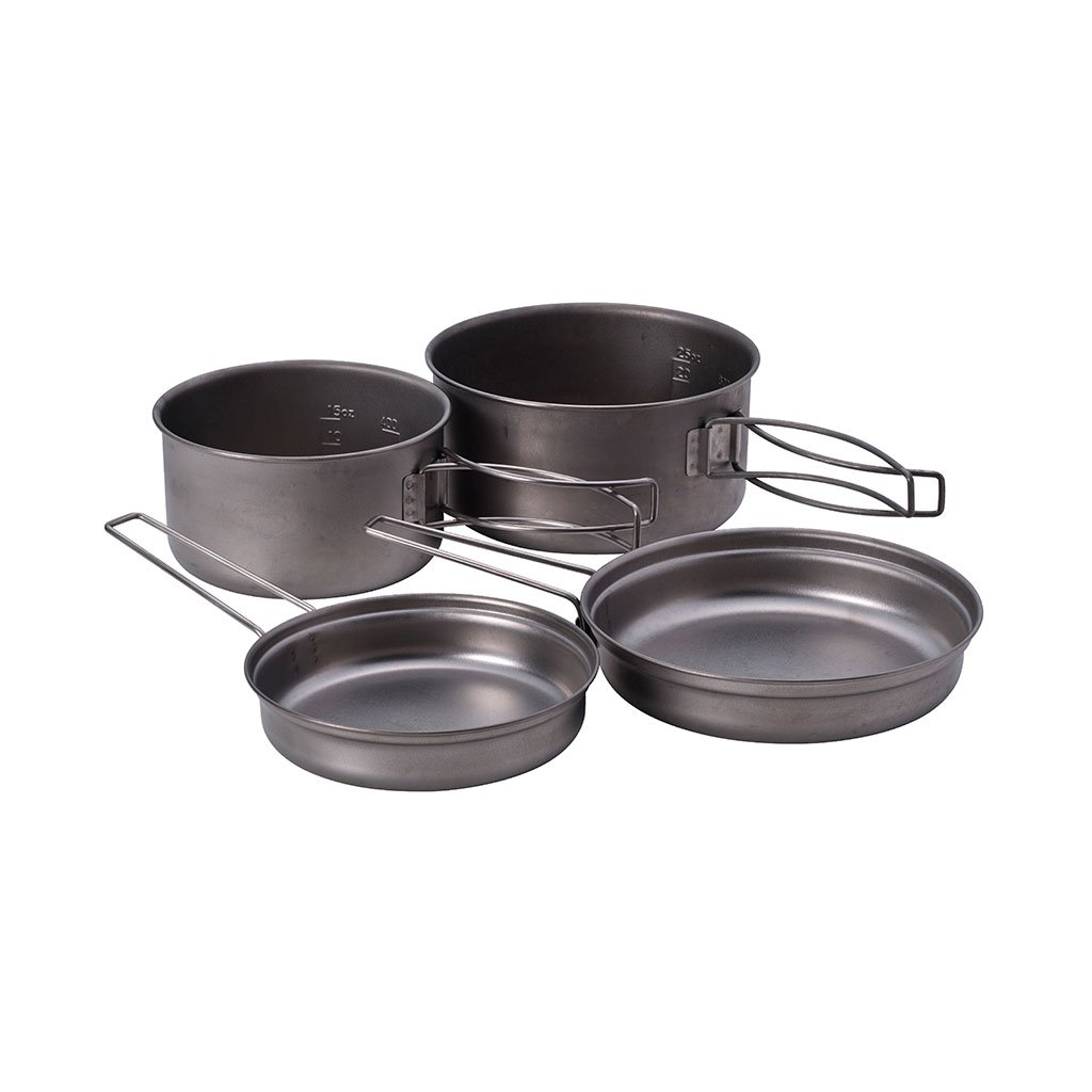 Titanium Multi Compact Cooker Set Snow Peak SCS-020T Cookware Double / Titanium