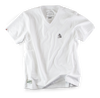 Klassisches weißes T-Shirt mit V-Ausschnitt