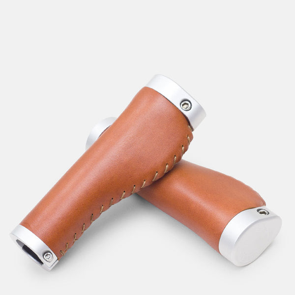 Ergonomic Leather Grips Temple Cycles TS-ERGRIP-LB Grips One Size / Light Brown
