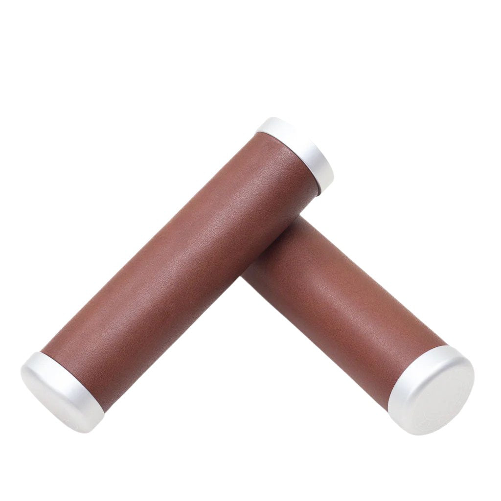Premium Leather Grips Temple Cycles TS-LTHGRP-DB Grips One Size / Dark Brown